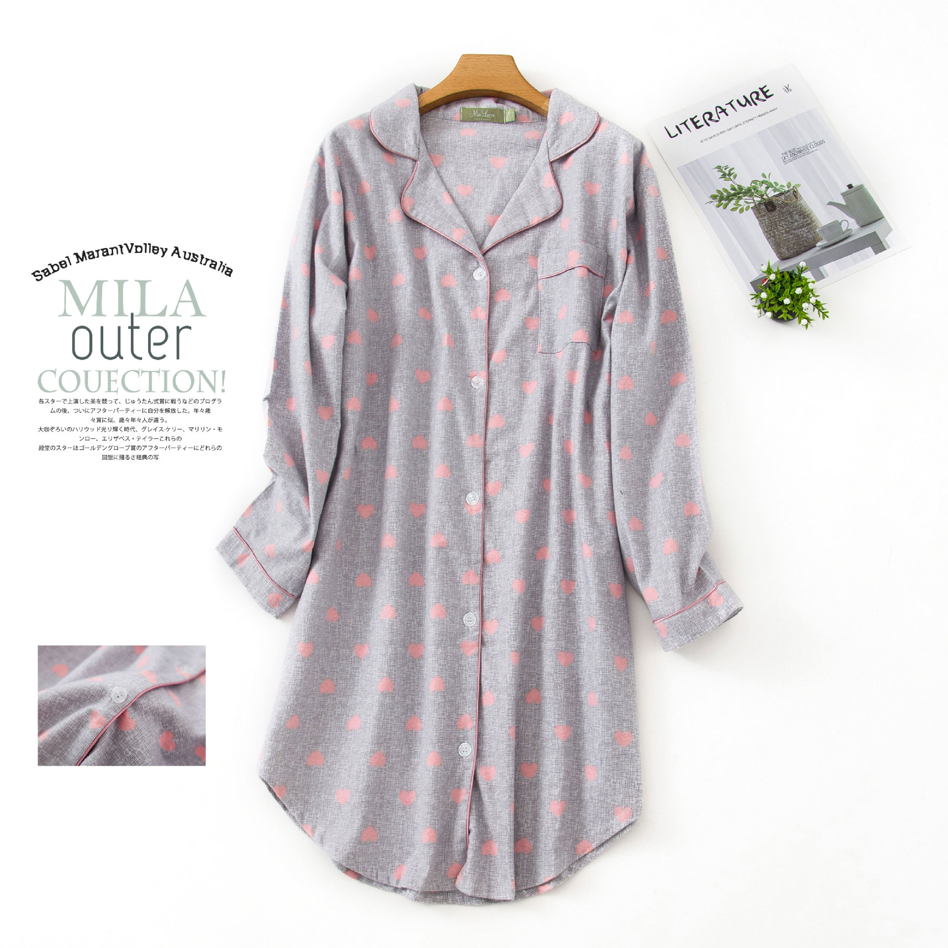 Q灰-红心-绒布裙