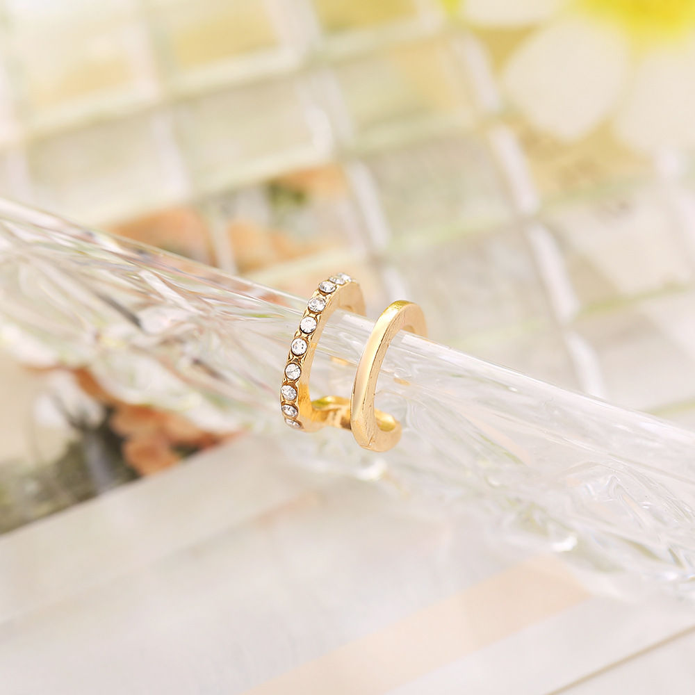 U Shape Fashion Alloy Rhinestones Earrings display picture 6