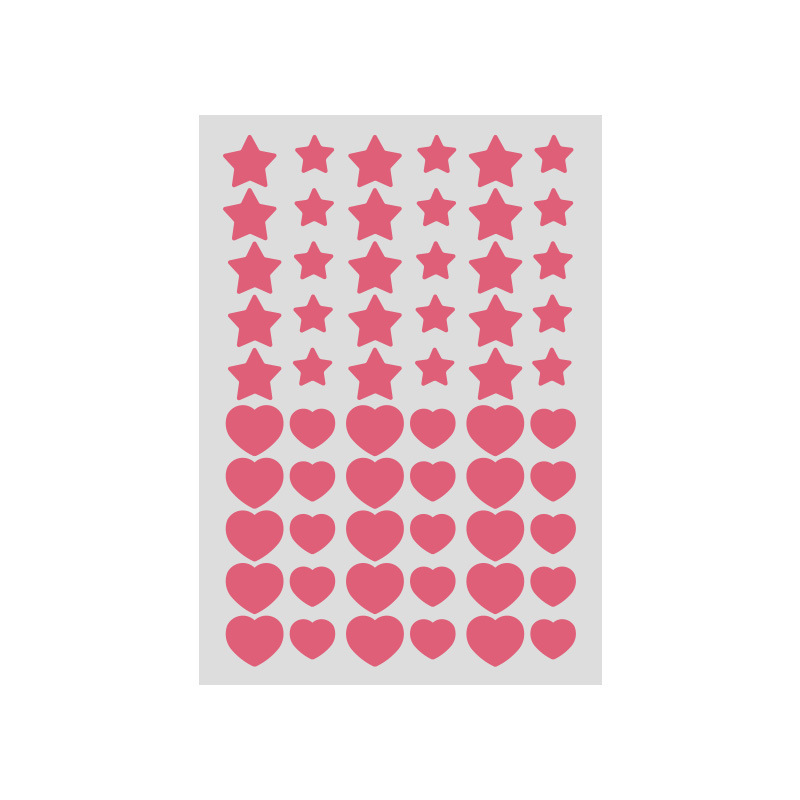 60 스타 하트 여드름 패치 핑크