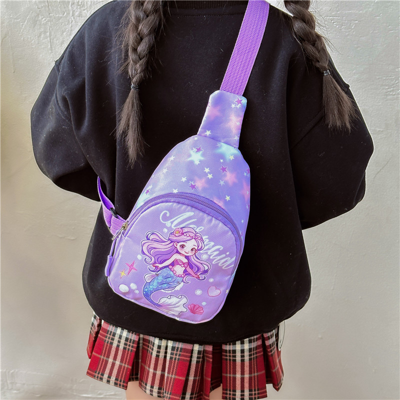 New children's bag girls' fashion cartoon chest bag trendy messenger bag cute baby coin purse wholesale