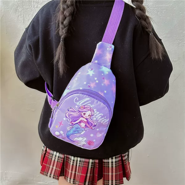 New children's bag girls' fashion cartoon chest bag trendy messenger bag cute baby coin purse wholesale