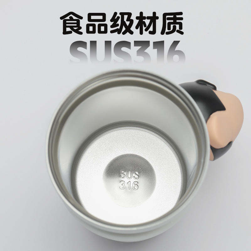【正版蜡笔小新】新款卡通保温杯转转玩趣公仔吸管杯可爱桌面水杯|undefined