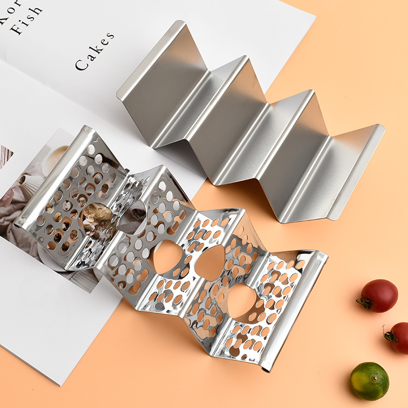 Transfronterizo en stock w acero inoxidable mexicano pancake rack 430 acero inoxidable taco rack