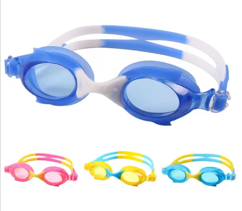 Children's swimming goggles colorful cartoon silicone integrated…