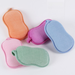 Foam Bath Sponge for Kids, Double-Sided Plant Fiber, Non-Scrubbing, Universal Shower Sponge, Soft and Hangable