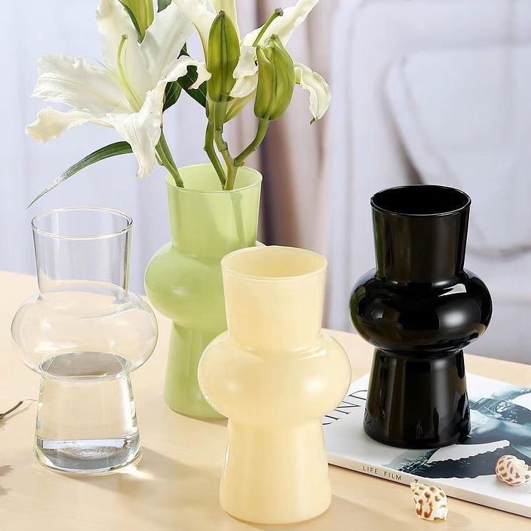 Simple y transparente de alto nivel vasos creativos medievales nicho en línea estilo francés personalidad acuopónica flor sala de estar