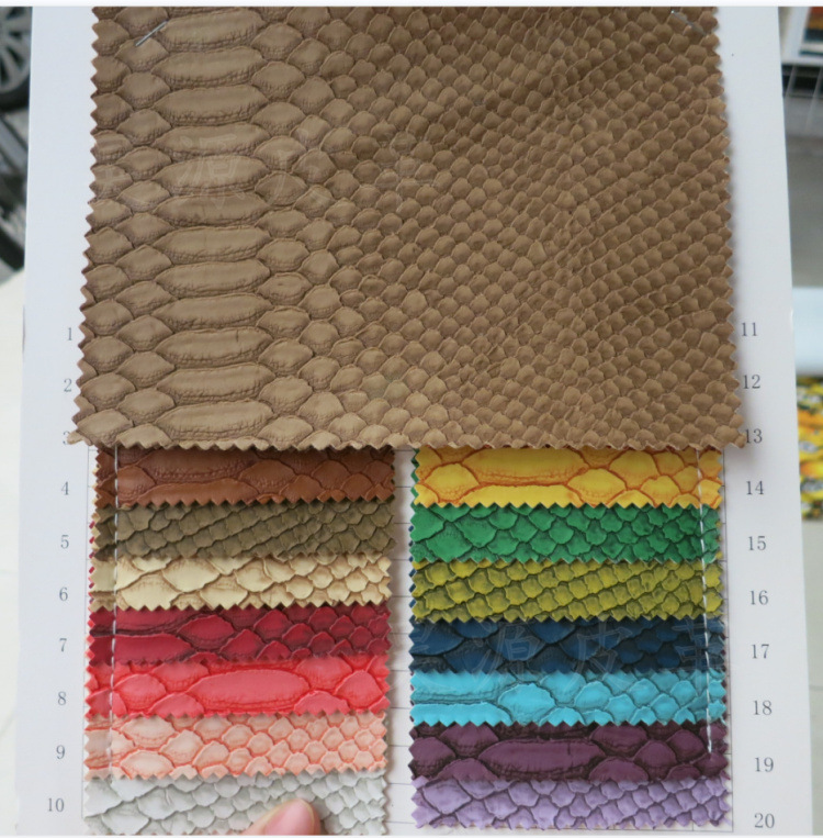 1109复古蛇皮纹蛇腹鳞片纹皮革收纳箱包鞋材帽子人造革仿皮面料