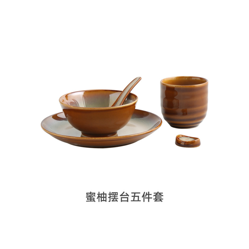 Cuchilleras de hotel LICANG transfronterizas, cuatro conjuntos de platos de platos de platos calientes de alta calidad, platos de hueso domésticos exquisitos, LC