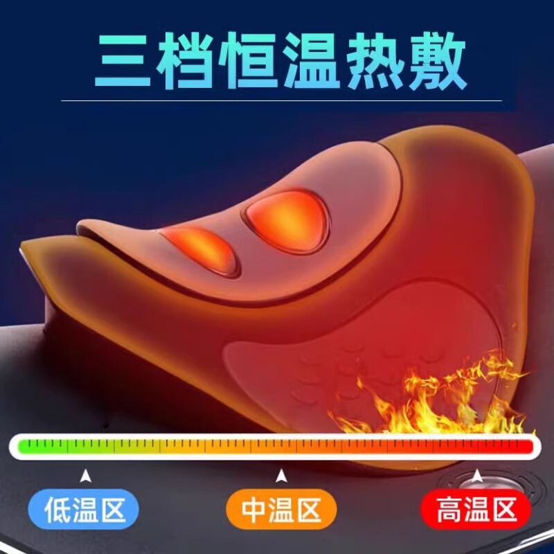 医者の紳士の頚椎のマッサージ器の電気の理学療法は頚部の曲度の枕の肩の首の計の家庭の首の痛みを緩和する器具を温めます。|undefined