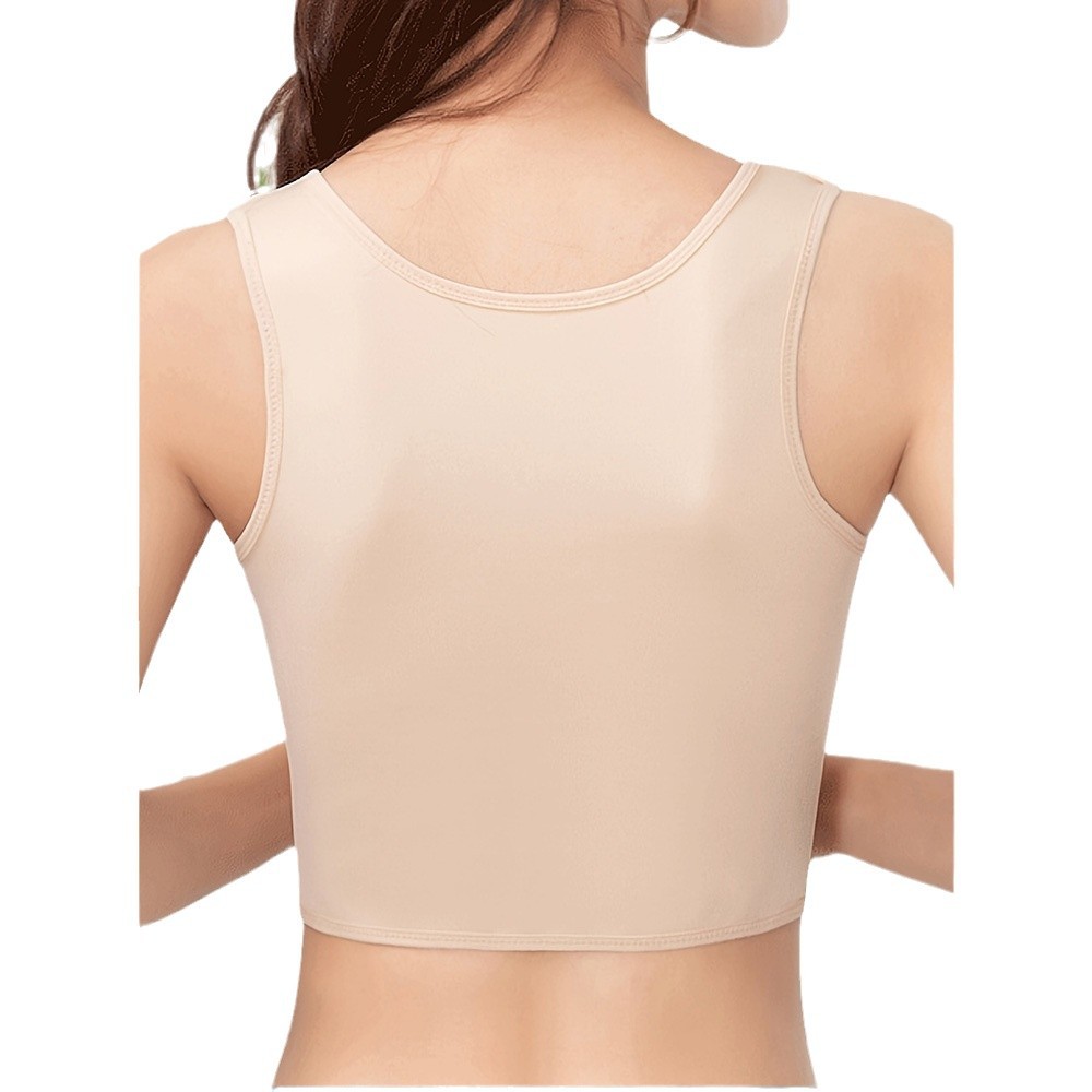 Moda femenina con cremallera frontal botón ropa interior deportiva reunida cinturón corsé sin marcas de soporte de pecho ropa interior de espalda de belleza chaleco de pecho