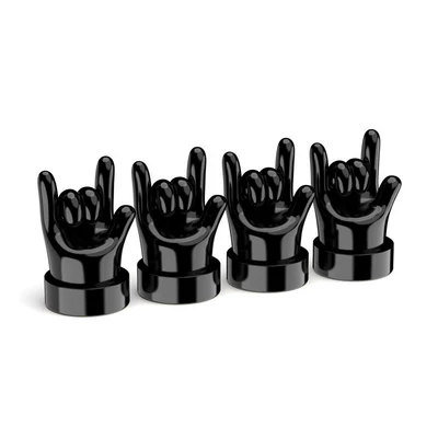 valve – Valve Core Covers, Personalized Decoration - black-rock-gesture-4-pack-valve-cap