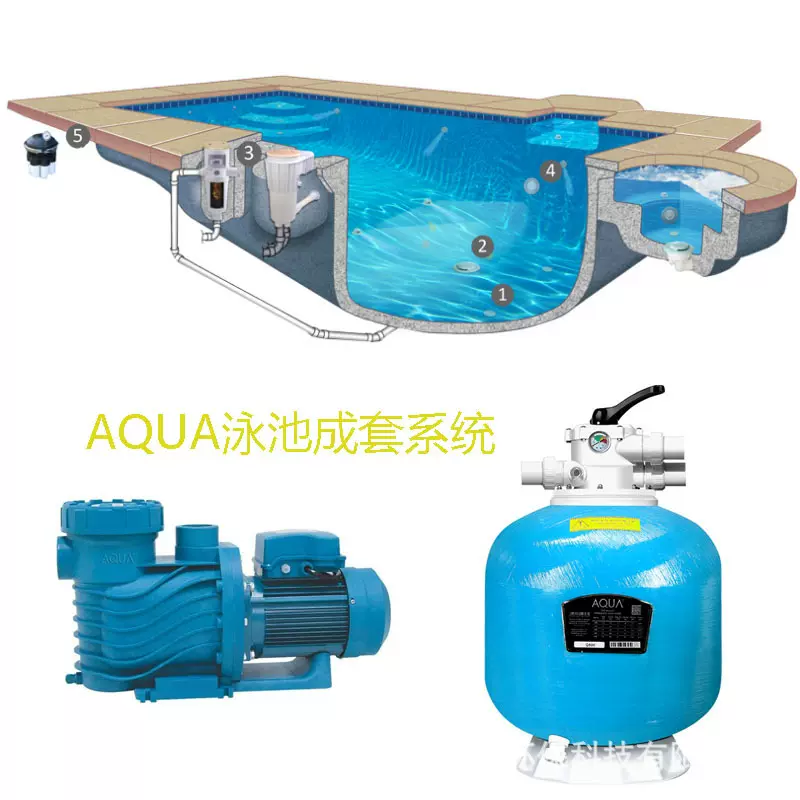 AQUA爱克沙缸顶出过滤器设备砂缸 爱克泳池配件 泳池循环水处理