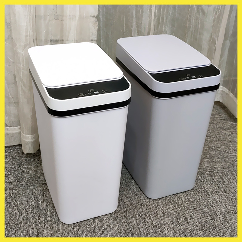 Intelligent Induction Trash Can Household High-value Bathroom With Lid Toilet Special Living Room Crack Automatic Opening Lid