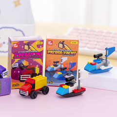 Cross-border best-selling creative cartoon car blocks pencil sharpener kindergarten prizes manual pencil sharpener pencil sharpener wholesale