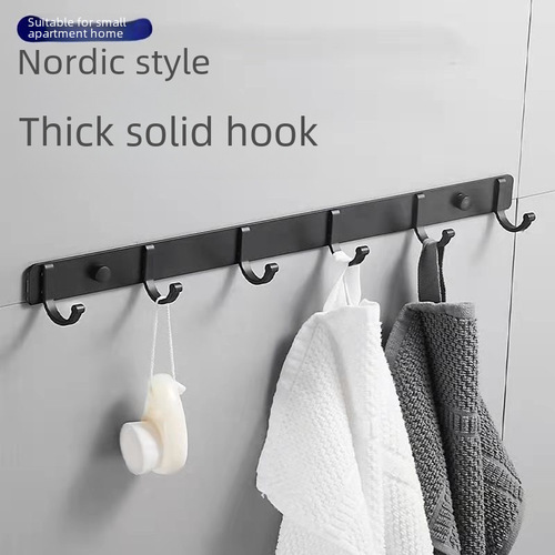 European-style thick hooks, space aluminum door back wall adhesive coat hooks, kitchen strong hooks, hotel storage hooks