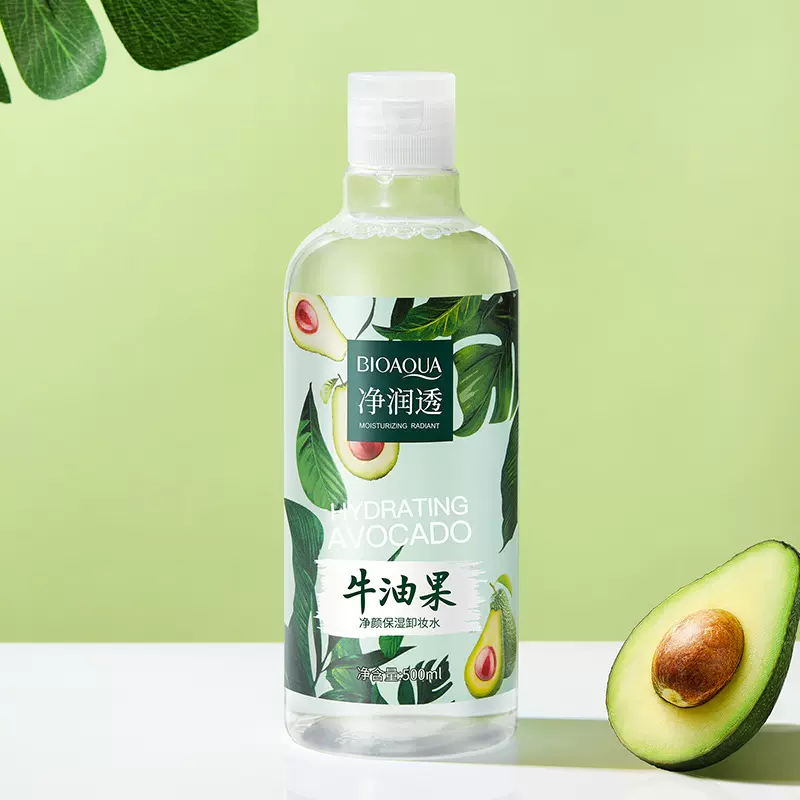 泊泉雅牛油果卸妆水500ml 温和呵护滋润保湿清爽洁净卸妆液批发