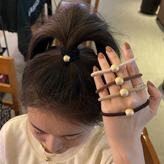 Korean minimalist temperament small bead hair tie for women summer ponytail headband, non-irritating hair, 2021 new hair tie for tying hair