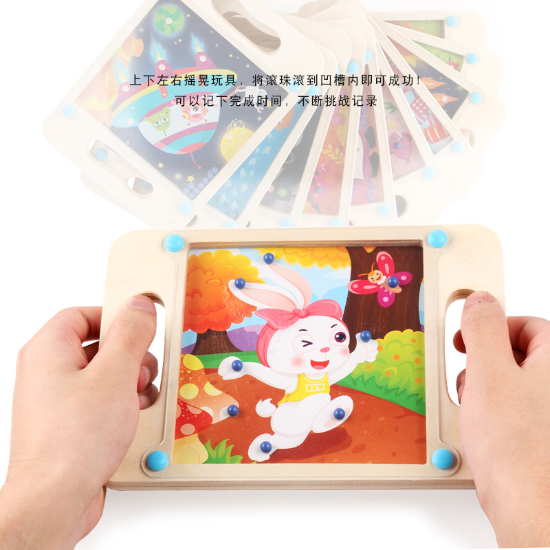 Cpc rompecabezas para niños bolígrafo magnético laberinto digital educación temprana clasificación de color de madera tablero de conteo juguetes de 1 a 3 años