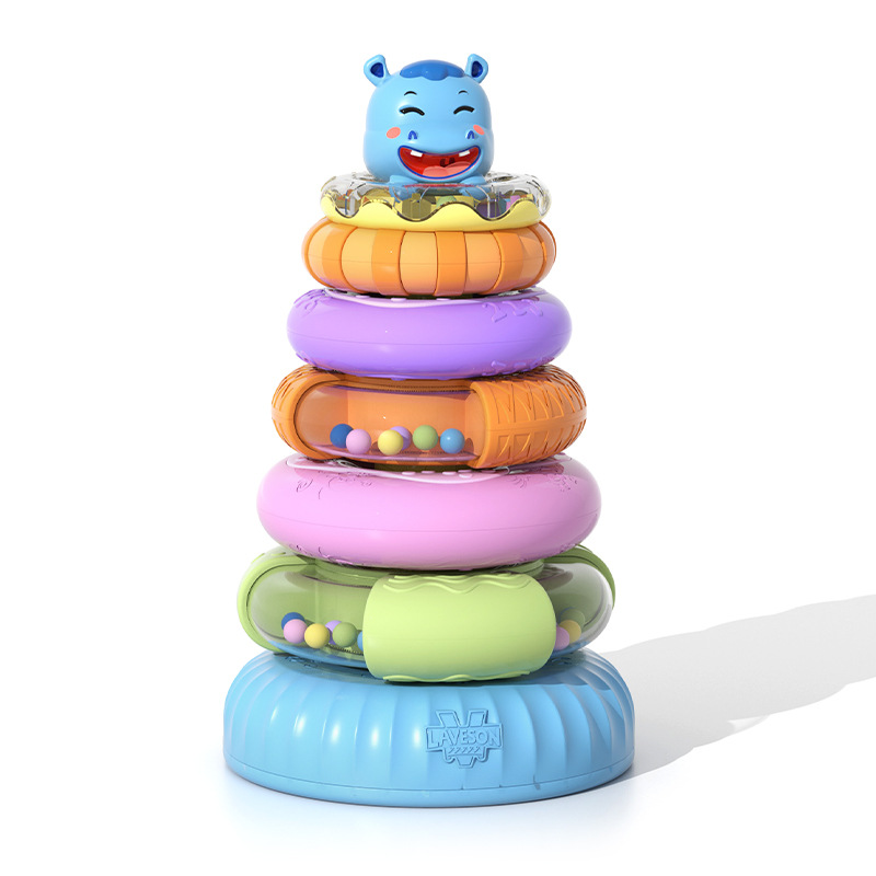 Jenga anillo juguetes educativos para niños para bebés de más de 6 meses de edad 1-2 años de edad Educación Temprana 8-9 meses de edad juguetes para bebés