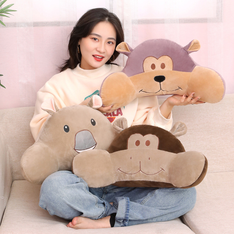 Cartoon Animal Cushion Waist Pillow Chair Back Cushion Waist Protection Sofa Pregnant Women Pillow Office Seat Pillow Waist Pillow