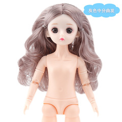 6-inch 30cm BJD Plain Body Bare Doll Practice Makeup 3D Realistic Eyes Standard Articulation 23 Joints Lolita Doll Girl Toy