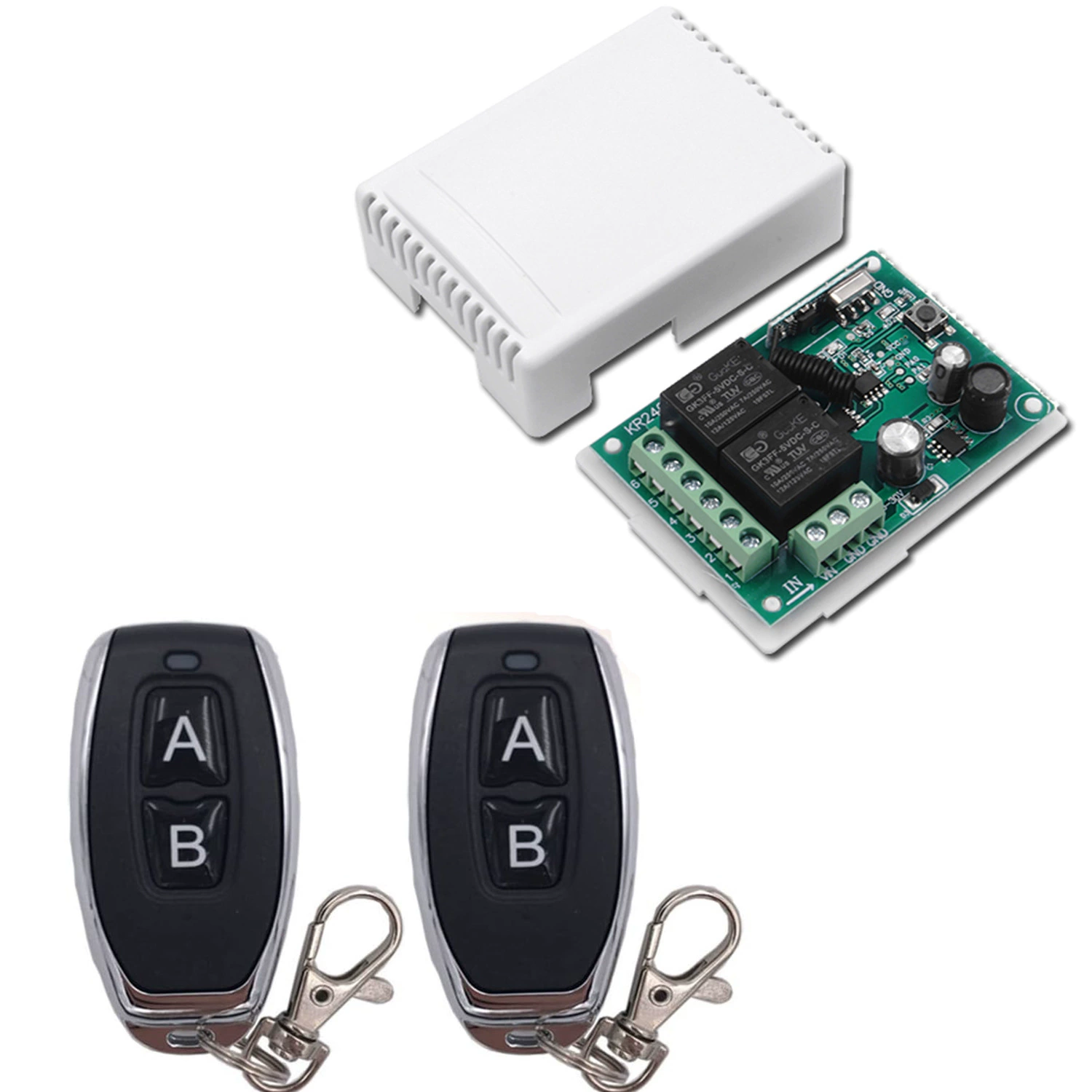 RF433 2CH беспроводной пульт дистанционного управления двухканальный реле пассивное переключение сигнала сухой контакт DC12V24V