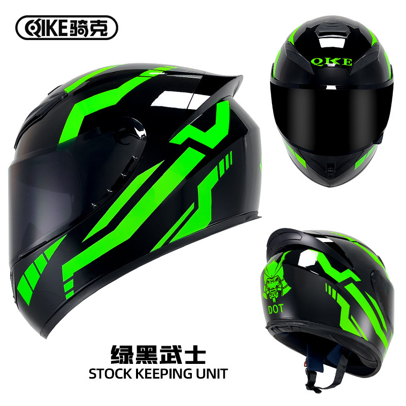 男性と女性のための Qike オートバイ ヘルメット、オールシーズンライダーのための冬のパーソナライズされた電気自動車ヘルメット、Bluetooth オートバイ フルフェイス ヘルメット