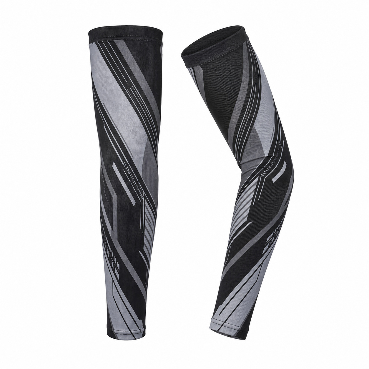 Sun protection ice silk arm sleeves with custom logo pattern printing, sports arm guards, manufacturer-customized models