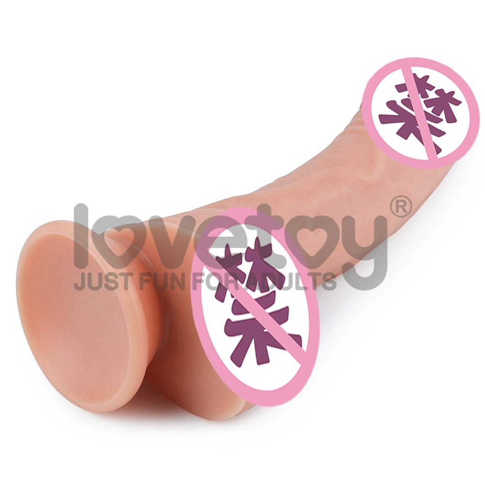 lovetoy оригинальное двухслойное искусственное дилдо телесного цвета LV4004
