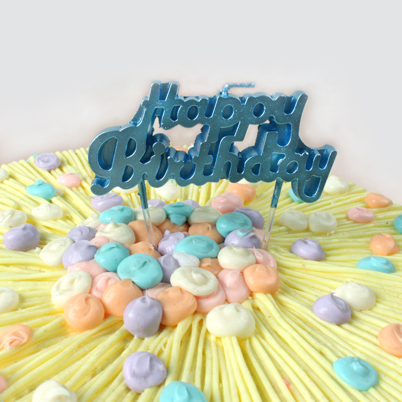 連体金メッキ英語アルファベットキャンドル誕生日おめでとうパーティー用品ケーキプラグインクリエイティブキャンドル卸売り