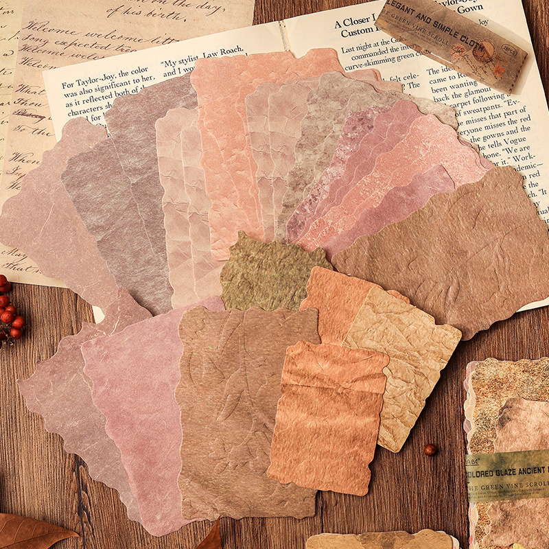 Papel de cuentas de mano antigua de vidana verde DIY material de decoración paisajística material no adhesivo de notas de cuentas de mano