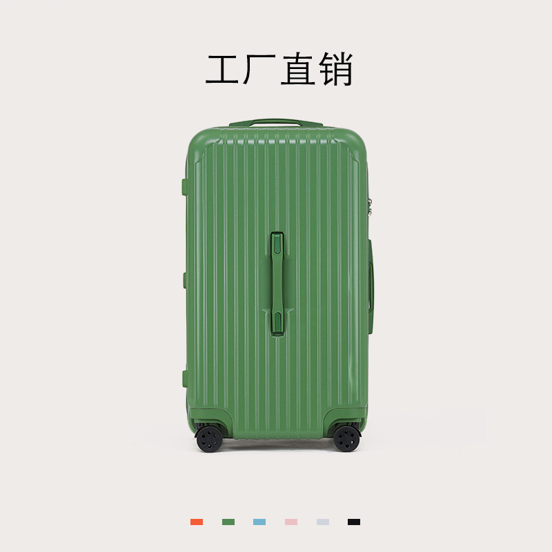 De alta apariencia de gran capacidad engrosada cremallera equipaje carro equipaje de viaje 24 pulgadas 26 pulgadas universal rueda de cuero caso para las mujeres