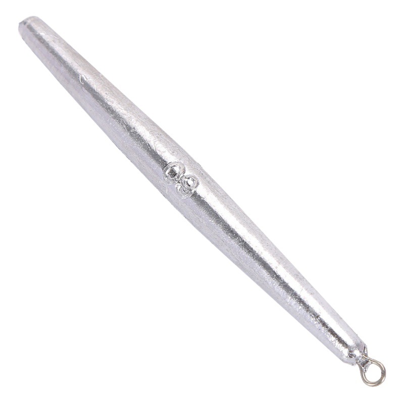 Cross-Border Pen-Shaped Lead Sinker with Ring, Streamlined Anti-Snagging Design, Long Strip for Fishing, Specialized Fishing Gear Accessory for Long-Distance Casting