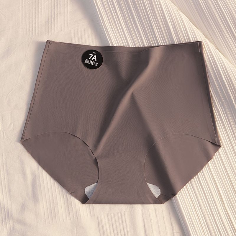 Yoga de seda de hielo sin costuras, talla grande, seda de cintura alta, entrepierna antibacteriana, ropa interior de yoga deportiva de cintura alta sin costuras, refrescante