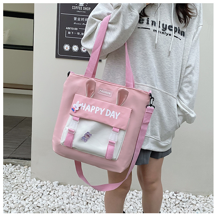 Large-capacity file bag, primary school student handbag that can be carried on one shoulder, book bag for girls with high appearance standards, homework books and test papers bag undefined