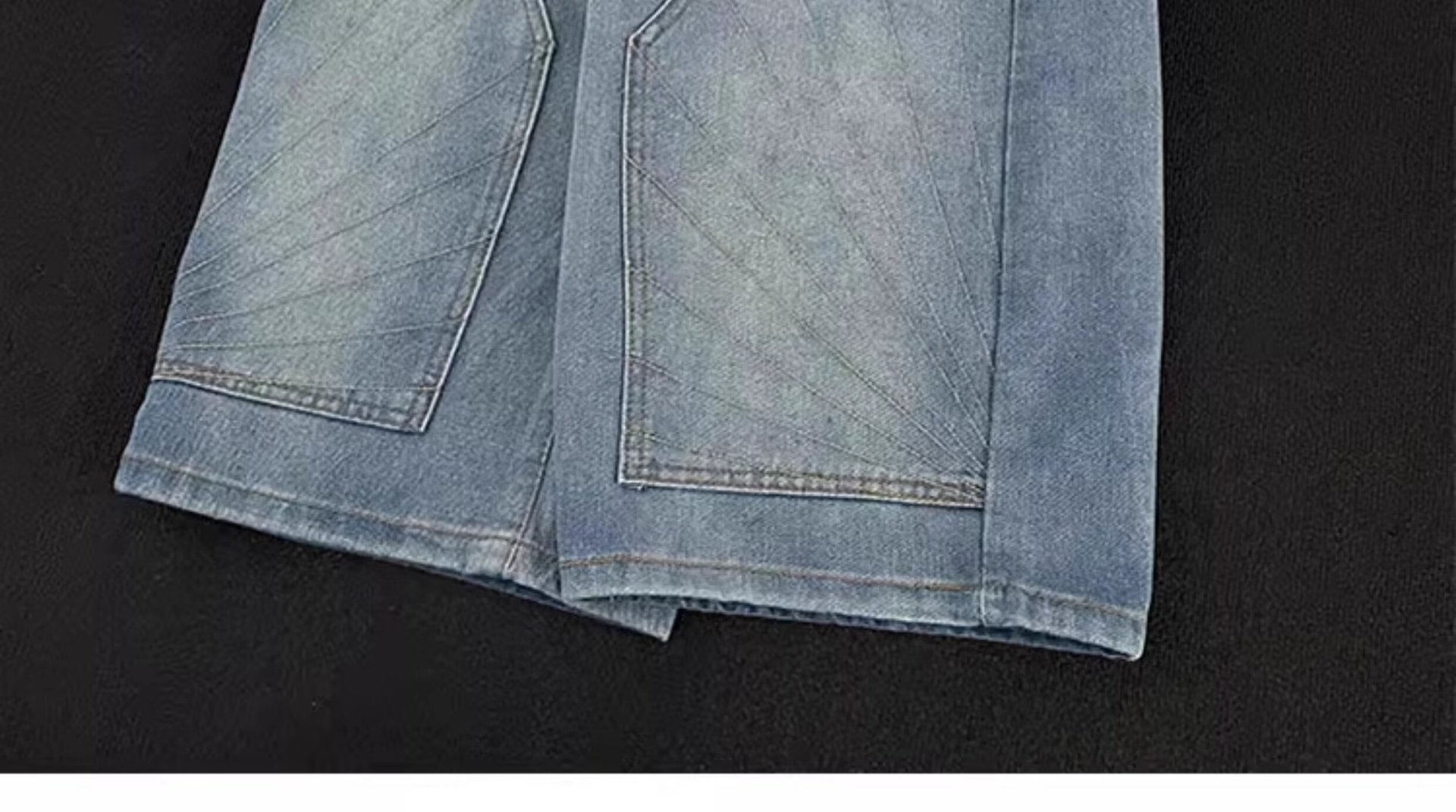 Men's Summer Distressed Denim Shorts Retro Trendy Loose Fit Straight Leg Five Point Mid Waist Long Cotton Jeans_mkmklike.com