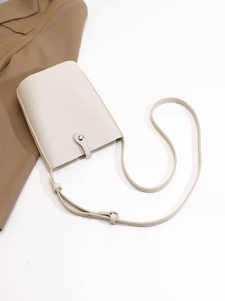 Double-Sided Korean-Style Soft Leather Crossbody Small Bag with Genuine Leather Texture, 2026 New Versatile Bucket Bag for Women, Phone Bag