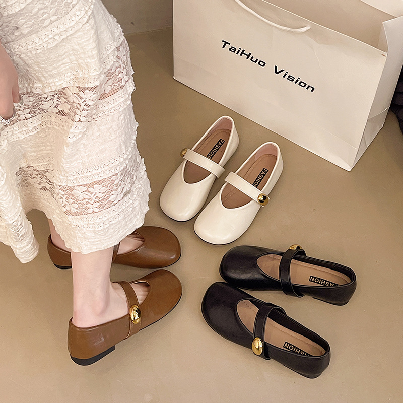 Soft Mary Jane Small Leather 2025 Spring Summer New Evening Style Dress Slip-On Shallow Mouth Single Shoes For Women_vogvips.com
