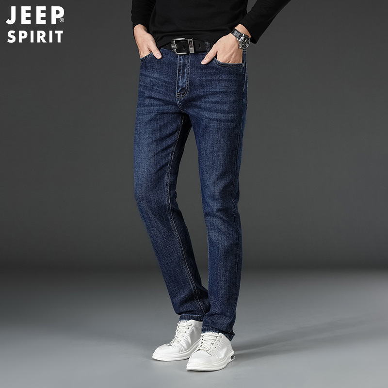 JEEP SPIRIT2023 봄과 가을의 새로운 남성 비즈니스 슬림 청바지 캐주얼 느슨한 9 점 바지.