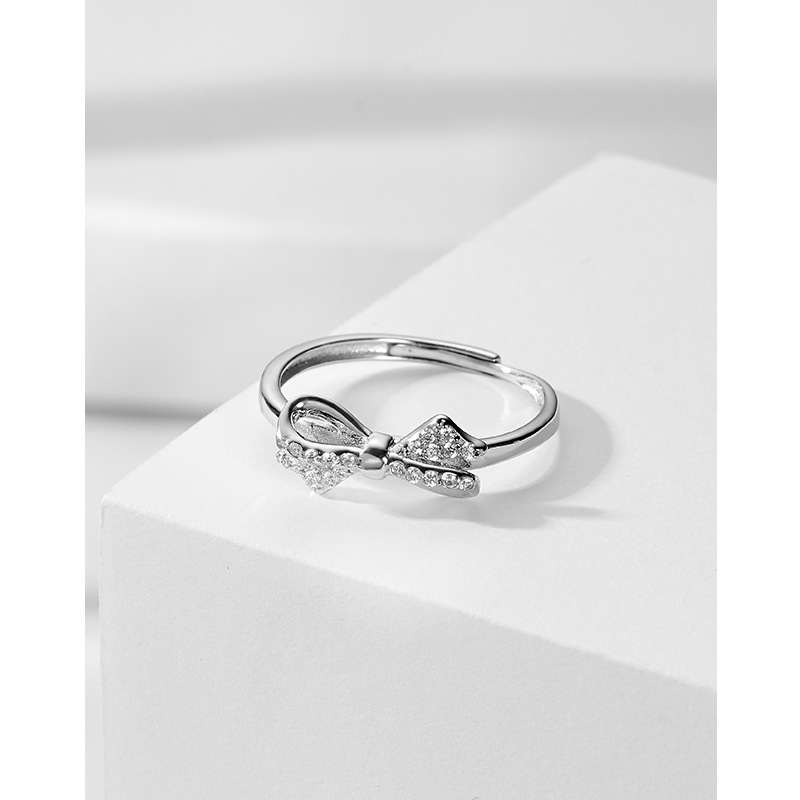 Arco anillo femenino 925 plata esterlina diseño de nicho 2023 nuevo simple abierto anillo de dedo índice luz lujo alto sentido