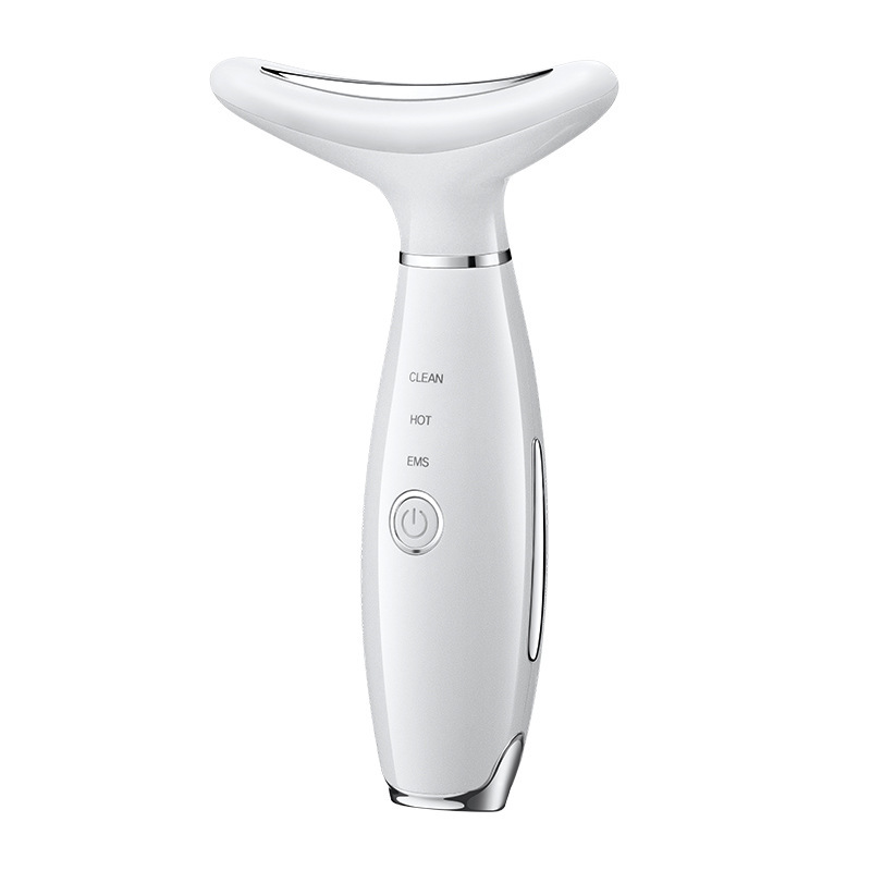 El instrumento de belleza de cuello transfronterizo levanta y aprieta la cara para eliminar el instrumento de belleza tricolor con patrón de decreto. el hogar introduce esencia para masajear la vibración. image 10
