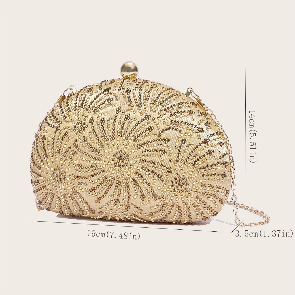 Borsa a tracolla con catena elegante da sera, da sposa e da ballo_voghion.com