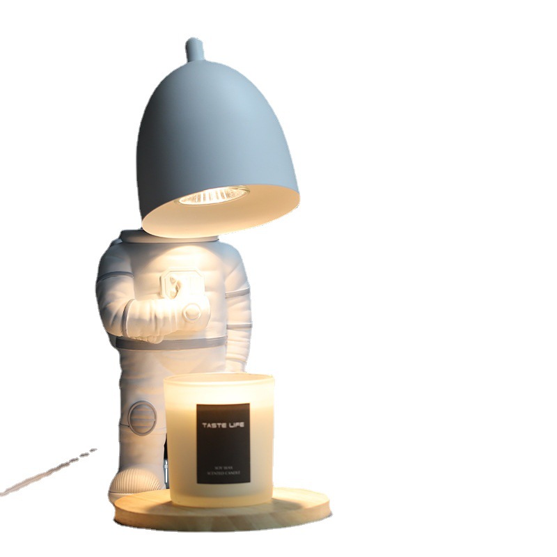 创意机器人款香薰融蜡灯 咖啡厅装饰氛围灯家居卧室简约LED小夜灯