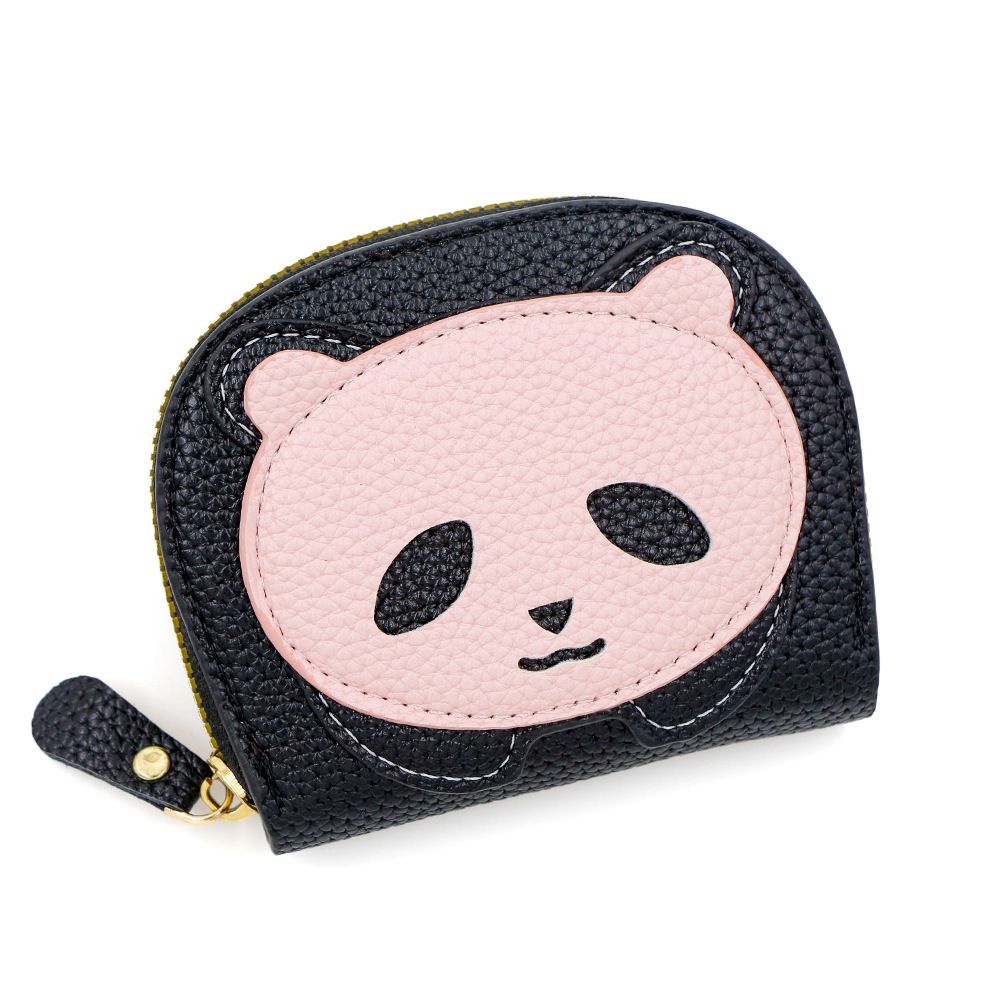 Nuevo monedero lindo panda para señoras, monedero, bolso pequeño, bolso de almacenamiento con llave creativa, bolso de moneda