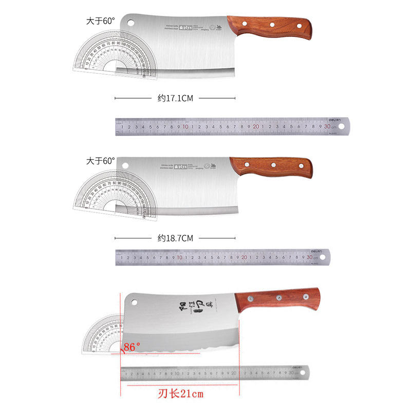 Cuchillo de costilla espesa cuchillo de hacha cuchillo de corte de hueso cuchillo de cocina gran cuchillo de corte de hueso cuchillo de abate de acero inoxidable