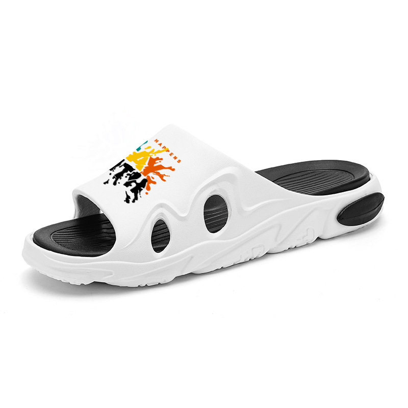 Zapatillas de moda de verano para hombres, zapatillas casuales, zapatillas de playa antideslizantes de fondo grueso para adolescentes