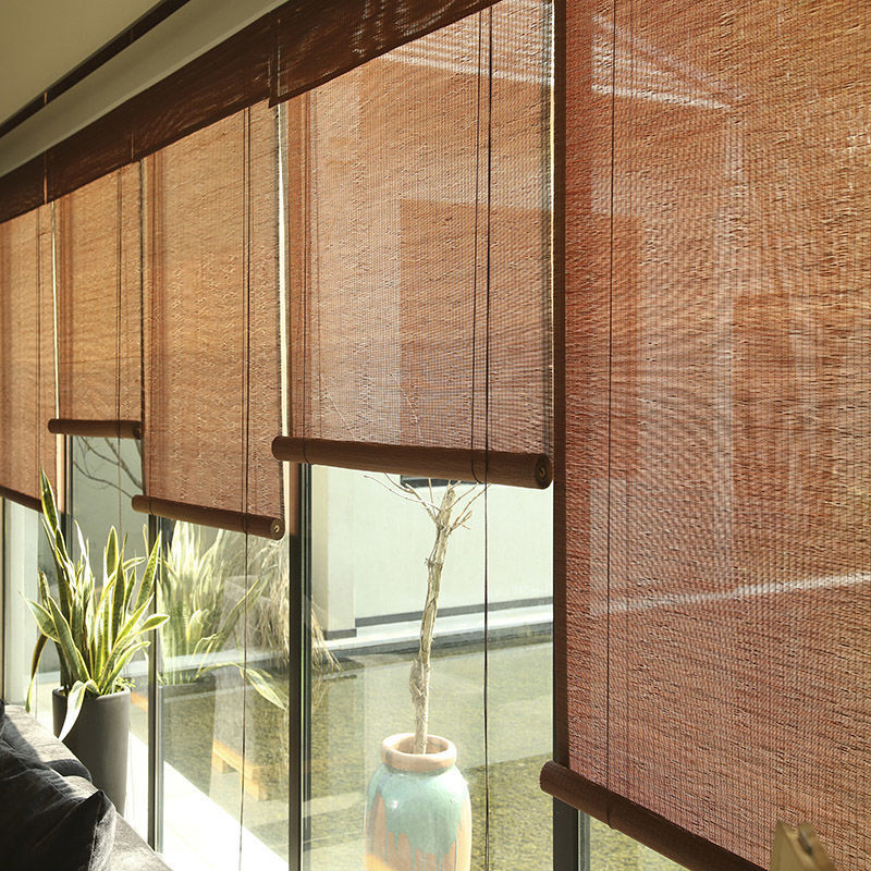 Venetian blinds Bamboo rolling door Shading and shading window Balcony Sunshine room Tea room Hotel partition pavilion decoration