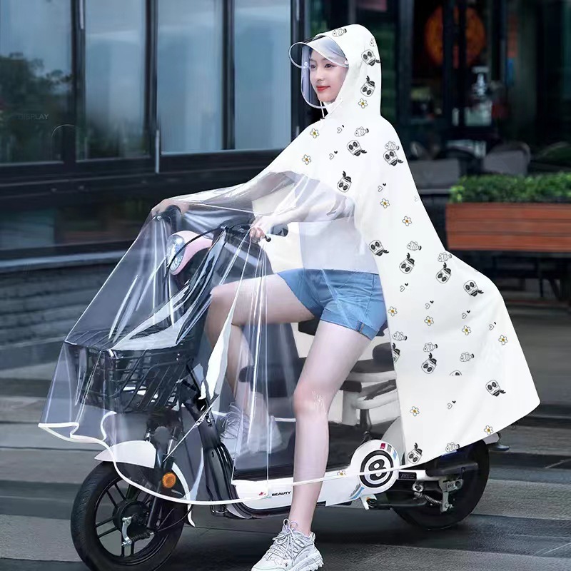 Electric Vehicle Raincoat Mother and Child Parent-Child Adult Motorcycle Transparent Full-Body All-In-One Rainproof Single Waterproof Poncho Electric Vehicle Raincoat Mother and Child Parent-Child Adult Motorcycle Transparent Full-Body All-In-One Rainproof Single Waterproof Poncho
