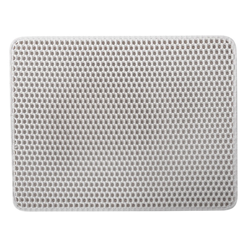 Gran Apertura de doble capa gato caja de arena estera de fondo nuevo PET malla diseño lavado inodoro gato estera al por mayor suministros