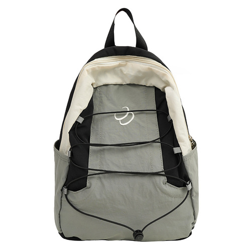 New Japanese niche color matching backpack for women 2024 new sports travel backpack middle and high school student school bag trend